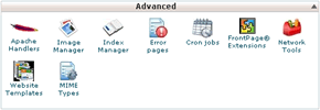 cPanel Advanced Area