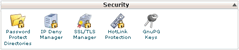 cPanel Security Area